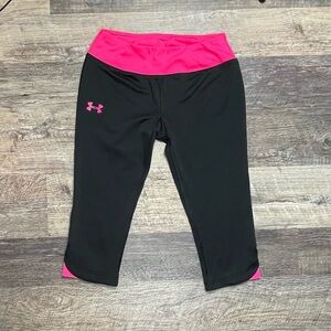 Under Armour Girl Capri Leggings Sz M